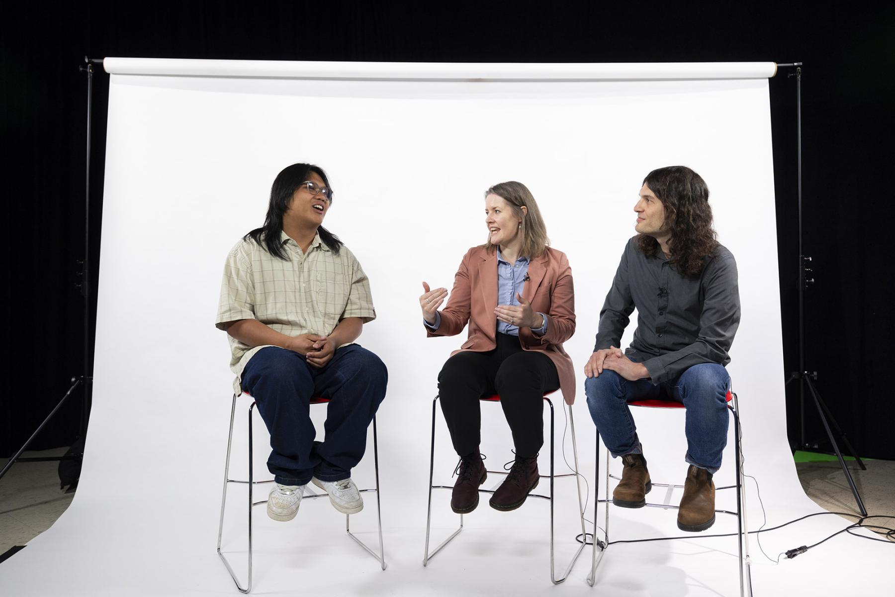 Students speaking to each other