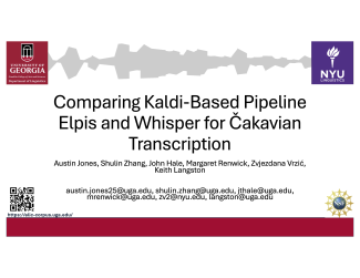 "Comparing Kandi-Based Pipeline Elpis and Whisper for Cakavian Transcription" Title Card